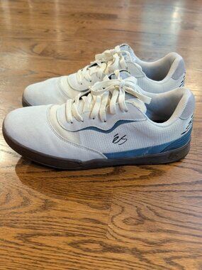 Es Eos Melange Skateboard Shoes Men Size 9.5 Cream & Blue
